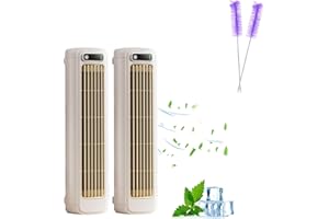 YAGEROD Sherum Cooling Ace Klimagerät, Portable Air Conditioner with 3 Speeds, Rechargeable Quiet Desktop Tower Fan, Compact, Long-Lasting Battery, Efficient Cooling (Beige *2, Charge Typ)