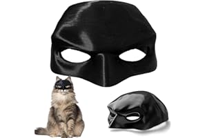 FOHYLOY Batcat Maske, Halloween Bat Maske für Katzen, Halbes Gesicht Maske für Katzen, Cat Mask, Lustige Schwarze Katzenmaske, Katzenbekleidung Zubehör für Halloween Karneval Cosplay Kostüm (12cm)