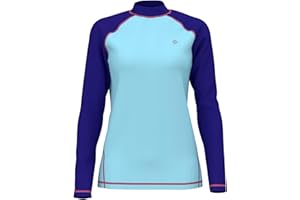 GENERIC Womens UPF Surfing Rashguards - Female Quickdrying Active Water Sport Swim Tee Breathable Rash Shirt Beach Wet Top