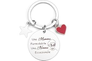 Gishnia Regalo Nonna,Portachiavi Nonna,Nonna Idee Regalo per Nonna Compleanno da Nipoti Nipote Regali Festa dei Nonni Idee Regalo Nonna Natale san Valentino Regali Nonna Utili Regalo Pensione Nonna