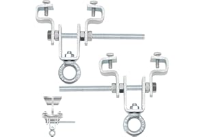 BEASAFY 2 piezas Abrazadera de viga, fijación de viga de acero ajustable, abrazadera de viga ajustable de 65 mm a 225 mm, fijación de columpio para sacos pesados, saco de boxeo, silla columpio