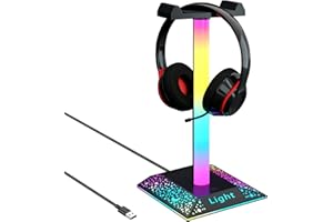 GIPOYENT RGB Gaming Headphone Stand Lights, RGB Gaming Stand Light for Desktop PC Gaming Headset Accessories, Best Gift for Husband, Kids, Boyfriend
