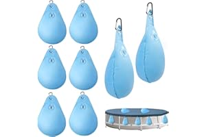 CHONGQILAO Poolabdeckung Gewichte Wassersack, 8 Stück Verdicktes Pool Wandtaschen, Pool Beschwerungssack mit Haken, Robuste Pool-Wasserbeutel zum Aufhängen, Schwimmbadabdeckung Hängetasche mit Anti Leck Ventil