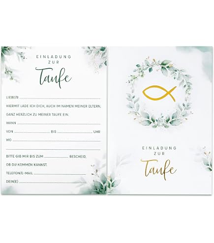 20 Taufeinladungskarten – Personalisierbar, 95x150 Mm, 300 G/m² Karton, Mit Blauem Bären-Motiv