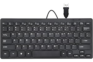 ZHSDUEWN Wired USB Mini Keyboard, Universal 78-Key Ultra-thin Keyboard, Slim Ergonomic Portable Mini Business Keyboards For Desktop Computer Laptop PC
