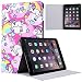 Produktbild Yokata Apple iPad 2 / iPad 3 / iPad 4 Hülle Case Folio Leder Smart Cover Kunstleder Schutzhülle Tasche Schale Ledertasche Ledercase Ultradünn Lederhülle mit Auto Schlaf / Wach Funktion Ständer Halter Standfunktion Weich Silikon Backcover Innere Ultra Dünn Slim Painted Muster Protective Cover für Apple iPad 2 / 3 / 4 (9,7 Zoll) Tablet Etui - Einhorn