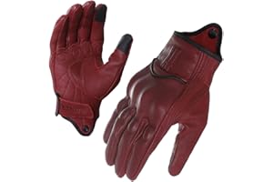 Harssidanzar Womens Goatskin Leather Touchscreen Motorcycle Gloves GL016UK