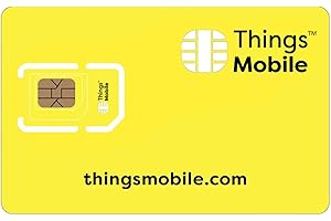 THINGS MOBILE SIM Card per Smart Home/Domotica - GSM/2G/3G/4G - ideale per allarmi, sensori, apriporta intelligenti, climatizzatori, caldaie, apricancello, contatori del gas, con € 10 di credito incluso.