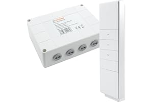 3T-MOTORS Funk Markisensteuerung Nachrüstset, für Markisenmotor und Rolladenmotor, bestehend aus Empfänger AFE + Handsender HSF1, leichte Montage, verschiedene Fernbedienungen