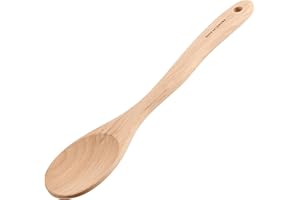 Fackelmann Cucchiaio da cucina, in legno di faggio naturale, Utensile da cucina resistente per mescolare, servire e cucinare, ottimo per pentole antiaderenti, non rovina le superfici, dimensioni 30 cm