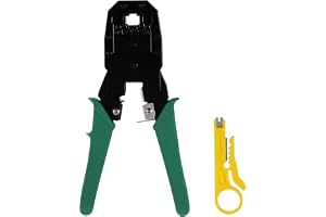 Greluma Cat5e Cat6 Cat6e RJ11 Crimp Crimper Wire Stripper Cutter, Allt-i-ett avisolering Skär Crimpverktyg för Ethernet nätve