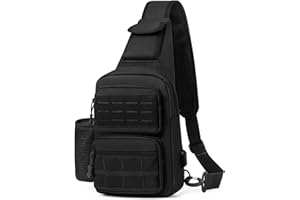 Explokit Tactical Sling Bag Small Shoulder Backpack Molle Chest Pack Multipurpose Casual Daypack for Hiking Cycling Travelling