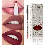 12 Colors Professional Lipstick Lipliner Makeup Waterproof Matte Lip Liner Pencil Set (12pcs/pack)