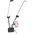 moobody Flexible Double Arms LED Fill Light Bi-color Dimmable Beauty LED Video Lights 3200K-4500K-5600K 3 Lighting Modes 45W with Phone Holder for Portrait Photography Live Streaming Vlogging Makeup
