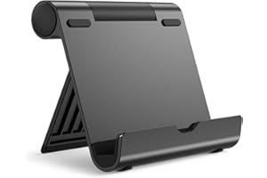 ‎JETECH JETech Stojak na Tablet, Regulowany Przenośny Uchwyt na Tablet, Składany Biurko Dock dla iPad/iPad Pro/Air/Mini, Galaxy Tab A8/A7 Lite/A7/S8/S7, Tab/Phones(4-13"), Czarny