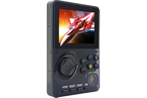 SCFRF Kids Handheld Retro Game Console Pre-loaded 100 Classic 16-Bit Games, Handheld Video Gaming Console with 2.8" Color Screen, Rechargeable Battery, Handheld Game for Boys Girls (Transparent Grey)