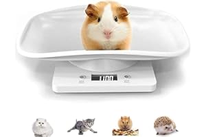 GUANGYU Báscula Digital Multifunción para Mascotas Pequeñas,Báscula para Hámster,con Pantalla LCD,Báscula Digital para Gatos Pequeños Perros,Capacidad de 10 kg
