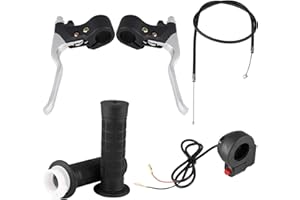 ‎YOSOO Gasbremshebel Griffgriffe on/Off 22 mm (7/8 ") Schalter Gasbremshebel Kit für Pocket Bike Mini für Pocket Bike Pocket Bike kit bremshebel Pocket Bike gaszug