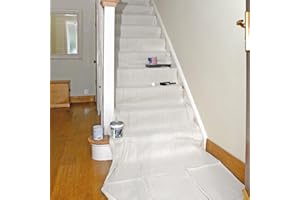 SAFERO Staircase Cotton Dust Sheets for Decorating Size 24ft X 3ft Sheets for Home Decor, Cover Stairways, Floor, Runner and Corridors - Cotton Twill Dust Sheet Protector Roll for Painting,Dust and Dirt (1)