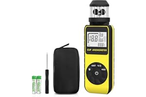 SURLABA Wind Cup Anemómetro para Exterior, Digital Medidor de Velocidad Viento 0.7~42m/s con MAX/AVG Modos & Prueba de Temperatura del Viento, Wind Speed Meter con Brújula para Drones Vela Surf