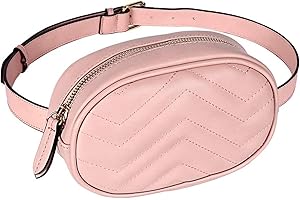 Geestock Bum Bag,PU Leather Bumbags for Ladies, Fashion Waist Packs for Women, Waterproof Fanny Pack for Daily,Holiday,Shopping,Travel,Birthday Party (Pink)