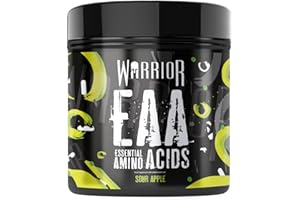 Warrior EAA - Essential Amino Acids - 360g - Provides Exceptional Support for Recovery & Muscle Soreness - Formula Includes Cyclic Dextrin, Taurine and More, Sour Apple