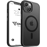 Babilden iPhone i&ccedil;in Kılıf Kamera Korumalı Magsafe Wireless Şarj &Ouml;zellikli Mat Şeffaf Renkli Kılıf (iPhone 15 Plus Siyah)
