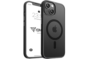 Babilden iPhone için Kılıf Kamera Korumalı Magsafe Wireless Şarj Özellikli Mat Şeffaf Renkli Kılıf (iPhone 13 Siyah)