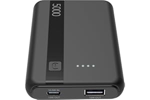 Cellularline - Power Bank 5000 - Capacità: 5000mAh - Input: 1xUSB-C 10.5W - Output: 1xUSB 12W - Celle: Li-ion Battery - LED luminosi indicano carica residua - Nero