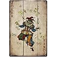 SUPERDANT Poker Joker Tin Sign Billiards Bar Metal Tin Sign Game Room Metal Signs Vintage Man Cave Metal Plaque Iron Wall Art Poster Old Fashion Aluminum Sign for Billiard Room Home Decor