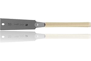 AUGUSTA HECKENROSE Augusta-Heckenrose Japansäge Ryoba 240 mm I Traditionelle Säge aus Bandstahl C75 für feine & grobe Schnitte I Holzsäge mit flexiblem & beidseitig gezahntem Sägeblatt & Bastgriff