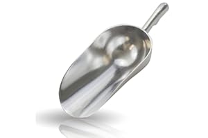 Kerafactum handliche Schippe Grosse Mehlschaufel Sackschaufel | Futterschaufel Sack Schüppe für Futter Mehl Zucker Schaufel Schütte aus Metall Aluminium | Alu Guss Tierfutter Nicht rostend 1700 ml