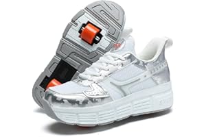 LYBANG Kids Roller Skate Shoes Automatic Retrectable Technical Skateboarding Skates Multisport Outdoor Running Sneakers for Boys and Girls Novel Gift