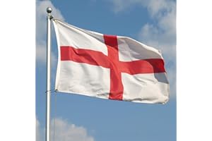 MOGADEE England Flag 3x5FT (90x150cm), Weatherproof with Brass Perforations, Brightly Colored, UV-Proof, Suitable for Sports Events and Indoor/Outdoor Decoration