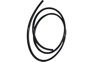 LAVMHAB Silikonschlauch 10mm ID x 16mm OD 3mm Wandstärke 1,5 Meter Länge, flexibler Silikon-Gummischlauch, geeignet für Wasser und Luft, einsetzbar für Pumpen und Flüssigkeitstransport (Schwarz)