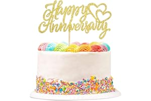 N / A Blumomon 1 Pack Happy Anniversary Cake Topper Anniversary Party Supplies Cake Decoration Wedding Celebration Party Decoration Supplies