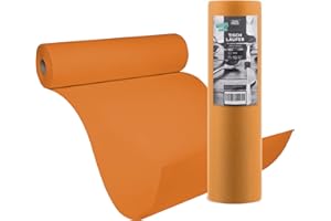 STAUBPIRAT Tischläufer Rolle orange - 24 m x 40 cm - Airlaid - modern, textilähnlich - Tisch Dekoration für Hochzeit, Geburtstag, Weihnachten, Silvester - kurkuma-orange