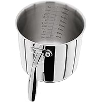 Royal Cuisine Stainless Steel Milk/Tea Pan Egg/Water Boiling Pot With 2 Pouring Lips Induction Hob Soup Warming Sauce Pan 16cm