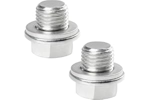 Flaconi 2PCS Tappo di Scarico Dell'olio per Auto,Tappo Scarico Olio in Acciaio,Tappo Bullone di Scarico Della Coppa Dell'olio Motore,Vite di Scarico Dell'olio,Adatto per Auto (M12x1.25)