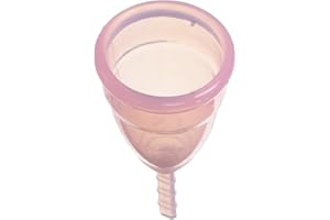 FRENCH TENDANCE Pharma'Cup - Coupe Menstruelle Pliable Avec Boîte de Rangement - Flux Léger - En Silicone Médical - Réutilisable - Hygiénique - Lavable - Couleur Rose - Taille 1