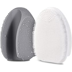 Silikon-Körperbürste Für Dusche – Weiches Peeling, Rutschfester Griff, Für Empfindliche Haut, Grau