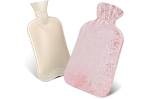 MOCOBO Termofor z poszewką, termofor duży 1,8 l, pojemność z pluszową torbą, odpowiedni dla mężczyzn i kobiet, starszych i młodych, zimny dowód dla mężczyzn i kobiet