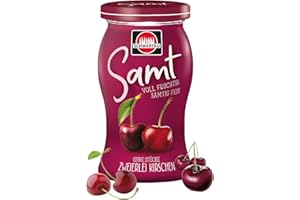 ‎SCHWARTAU Schwartau Samt Zweierlei Kirschen, Fruchtaufstrich ohne Stücke & ohne Kerne, 270g