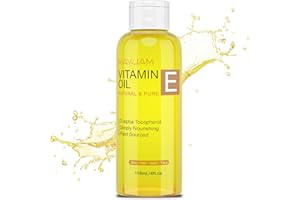 MAYJAM Vitamin E Oil - 118ML - Pure and Natural Vitamin E Oil for Skin, Strengthens and Moisturizes Hair, for Dryness, Wrinkles, Uneven Skin Tone