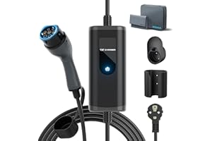 bokman Cavo Ricarica Auto Elettrica Tipo 2, 8 metri | 16A | 3,68kW | IP65 impermeabile, Caricabatterie EV con Spina Schuko per IEC 62196-2; Compatibile con il Model Y/3, 500e, e-208 e altri EV/PHEV