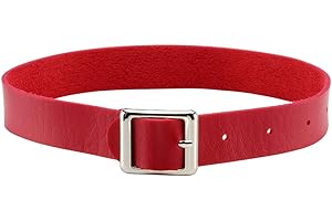 Eigso Women Retro Punk Simple Gothic Adjustable PU Choker Collar Buckle Necklace for Biker Spicky