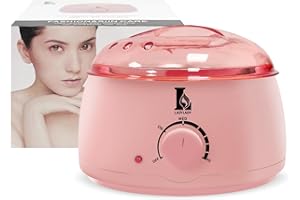 CREACLOUD Calentador de Cera Depilatoria Profesional - Máquina de Cera Caliente para Depilación Rápida en Cara, Axilas y Cuerpo,500ML, Compacto, Portátil y Seguro para Piel Sensible (rosa)
