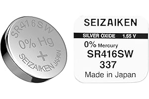 1 x Seiko seizaiken 337 SR416SW SB 623 gp337 Uhrenbatterie Silberoxid 0% Quecksilber