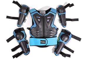 ARMOR QTREES Équipement de protection pour enfants de 5 à 13 ans pour moto, motocross, cyclisme, ski, skateboard, patins à roulettes