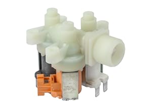 MIRTUX Kit 1 Dreiwege-Elektroventil für Wasserzulauf Kompatibel mit AEG Zanussi Electrolux LG | Elektroventil mit 90° Ein- und Ausgang 220V für Waschmaschinen | Hochwertige Ersatz-Elektroventil für LG